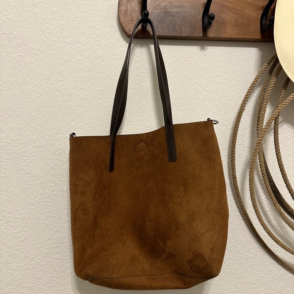 American Vintage Brown Suede Tote - Picture 1 of 5